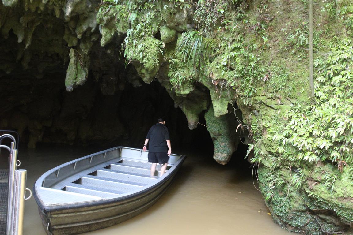 The exit to Waitomo caves
