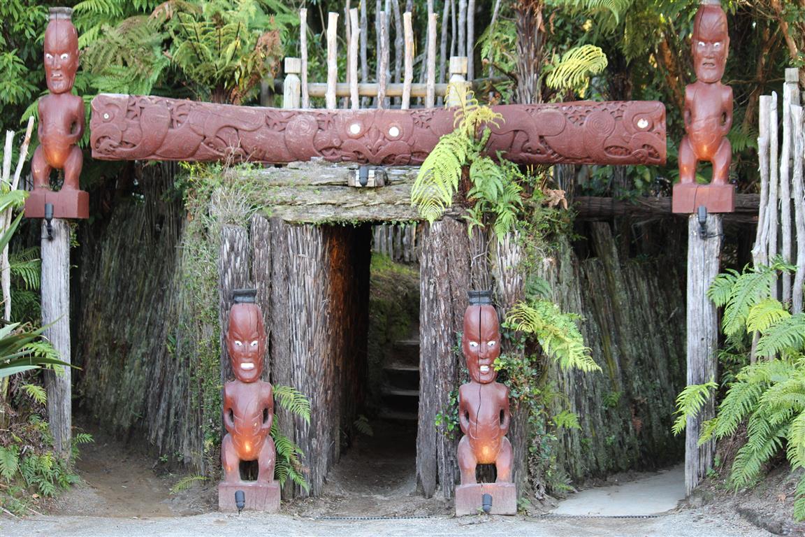 Entrance to the Maori village