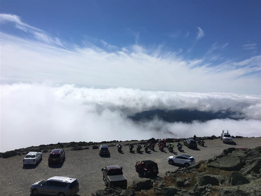 At the summit of Mt Washington