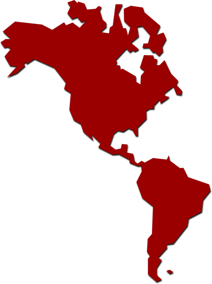 map of the Americas