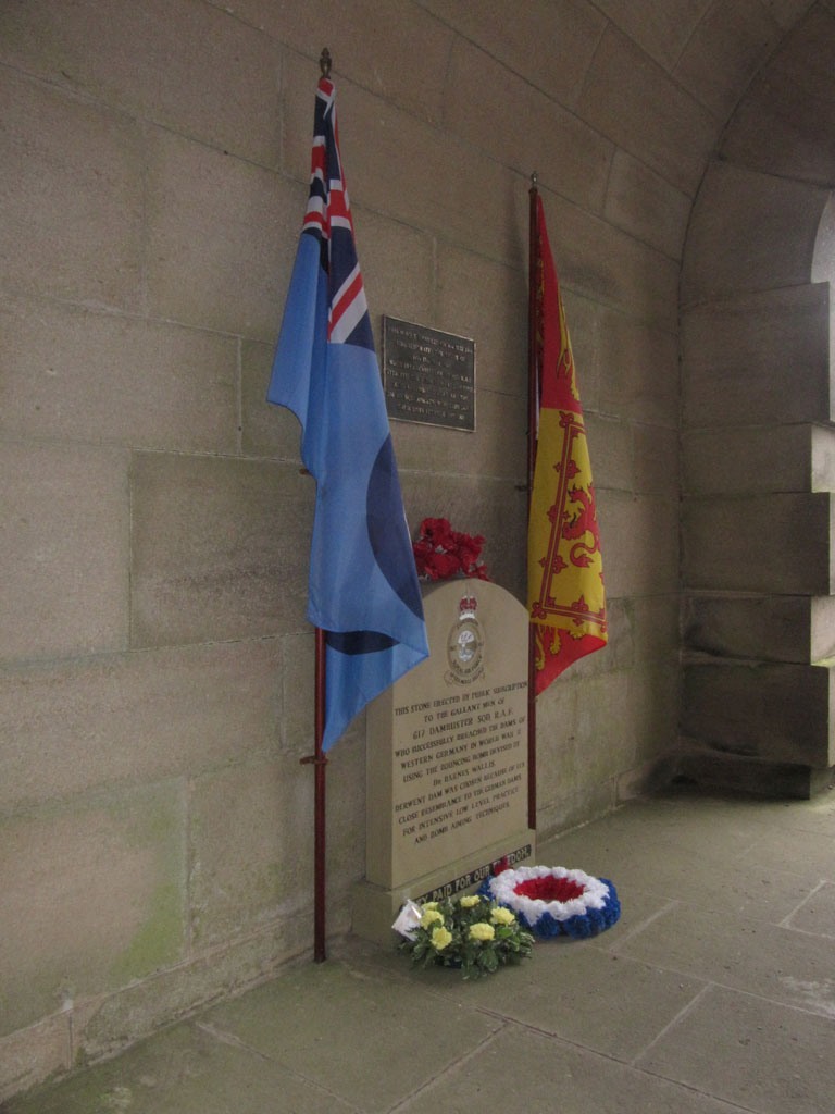 The memorial to 617 Squadron at Derwent Dam