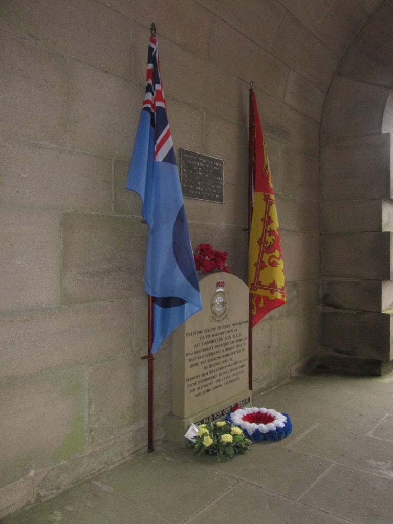 The memorial to 617 Squadron at Derwent Dam
