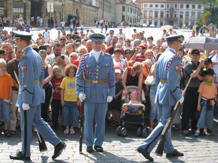 Changing the Guard, with appreciative tourist audience…