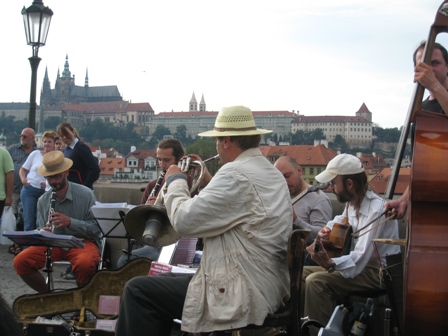 Jazz band on the Charles Bridge…