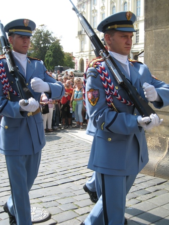 Marching back to barracks, trying to avoid breaking into hysterics…