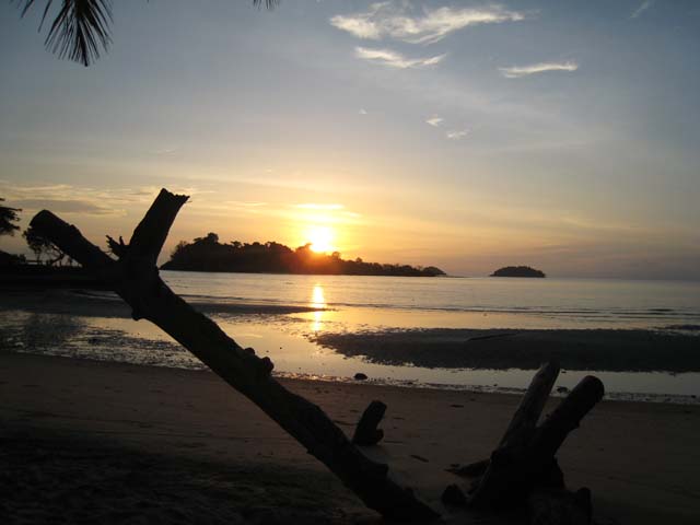 Sunset outside our bungalow...