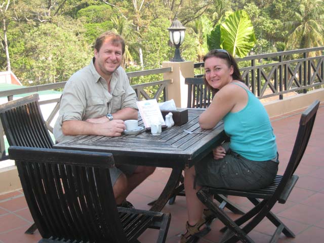 Breakfast on the balcony...