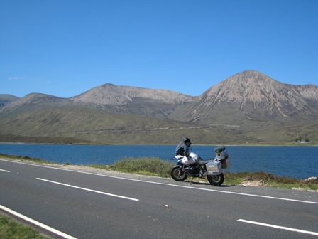 Back on the right road  the view across Loch Ainot