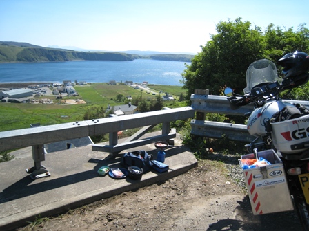 Roadside fry up on the road out of Uig