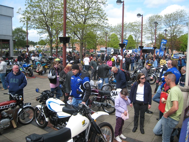 The classic bike show attracts a large crowd