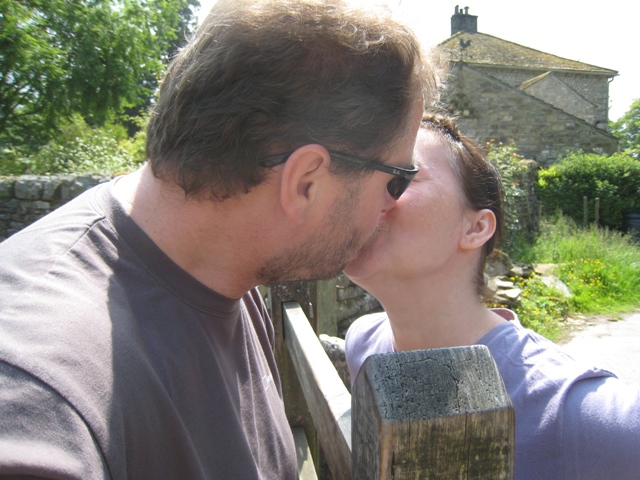 At the kissing gate where I'd proposed 2 years previously