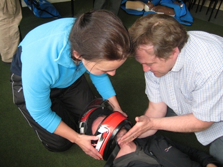 Tracy practices on a willing victim