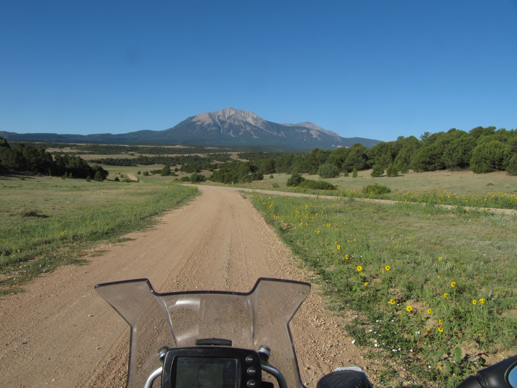 Starting to ride through the mountains of the continental divide