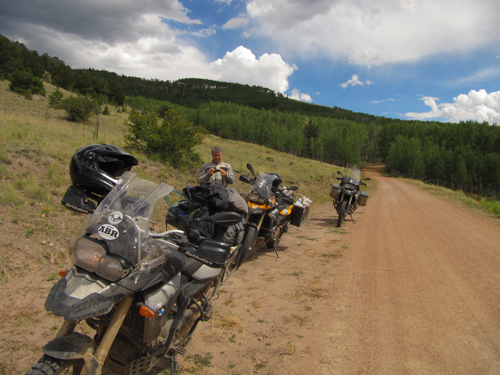 Taking a break on the ride to Salida