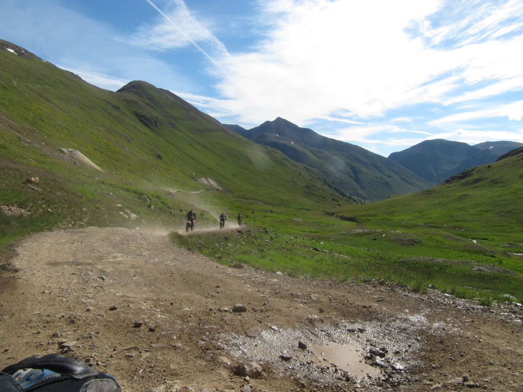 The Colorado 500 riders on the trail near Animas Forks, Colorado