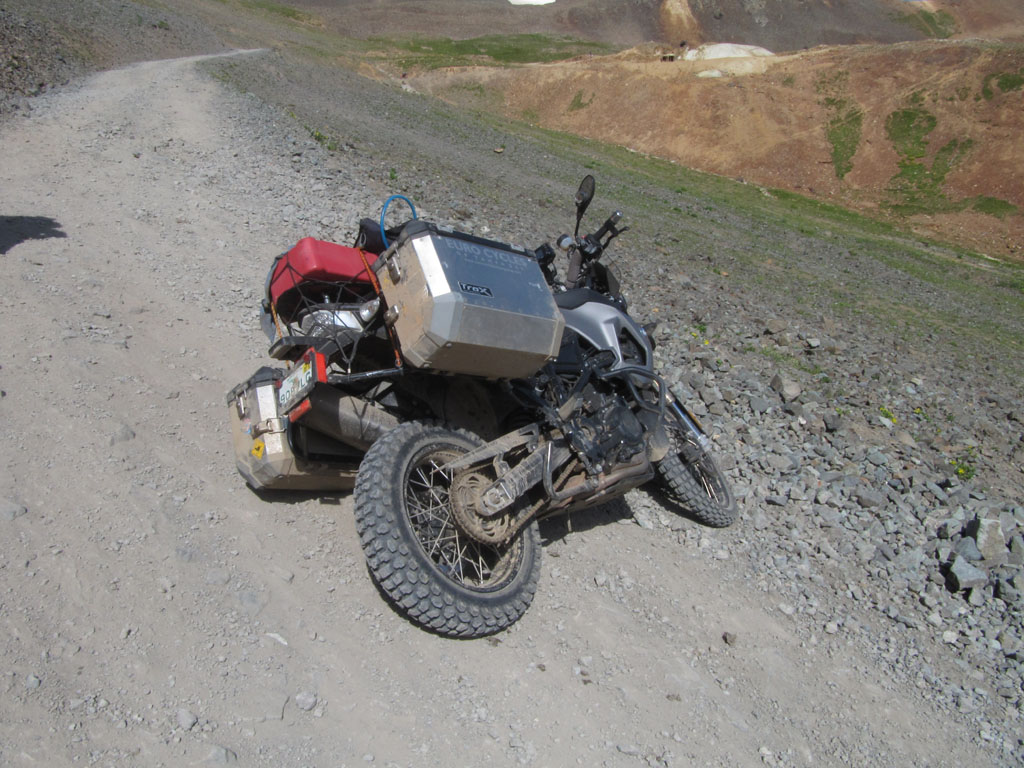 Harold's bike takes a rest on California Pass, Colorado