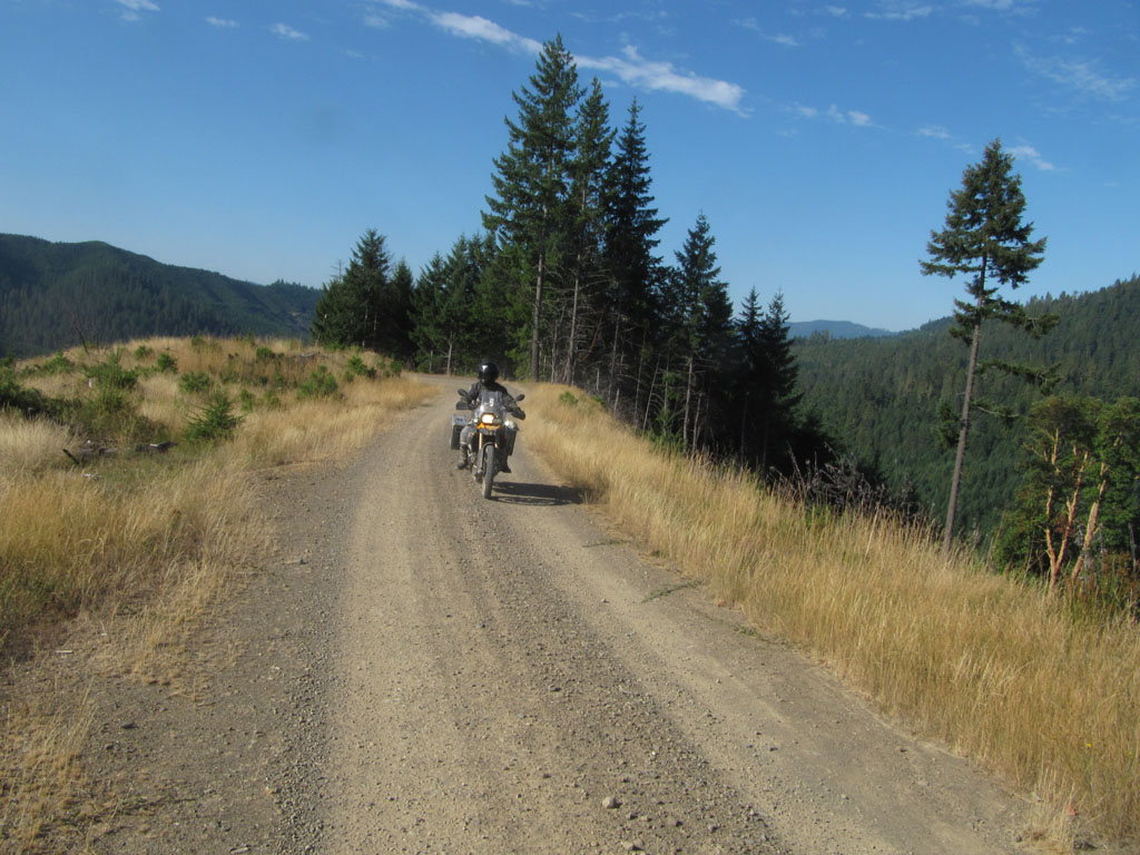 Aaron rides the scenic ridge