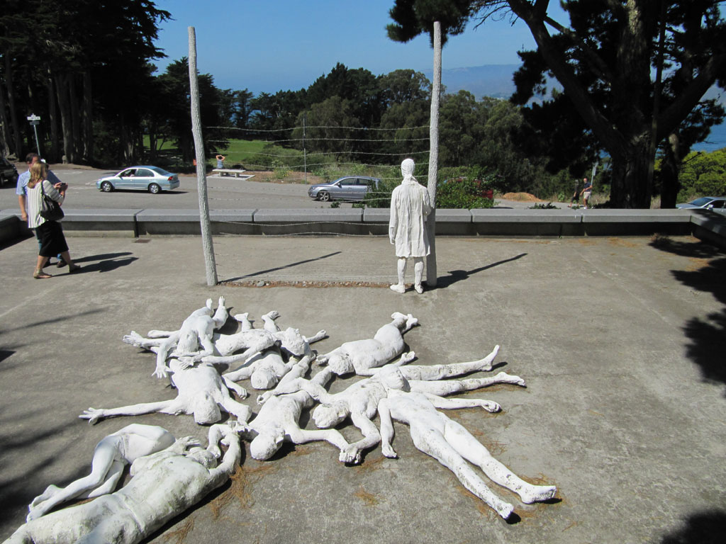 Holocaust memorial complete with insensitive tourists