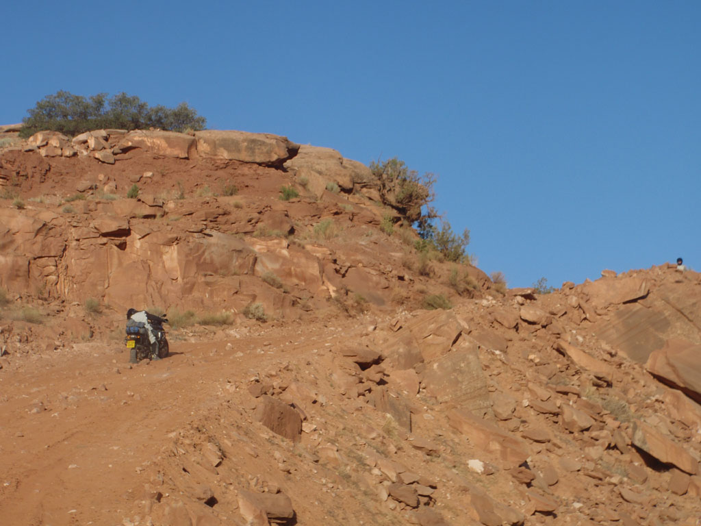 Playing in the sand outside Moab