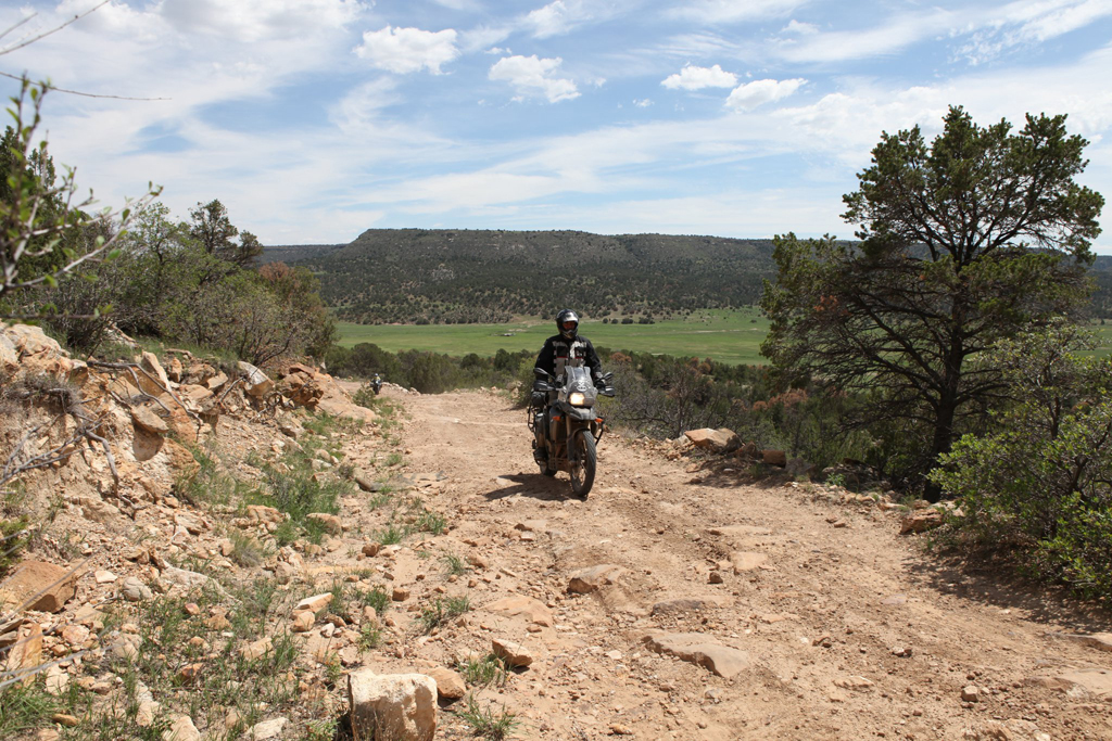 Me riding up a hill in New Mexico