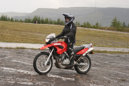 Tracy riding at the off-road school