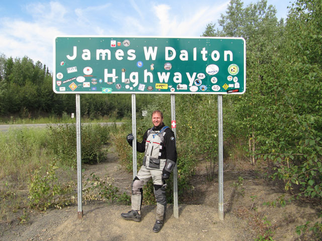 At the start of the Dalton Highway