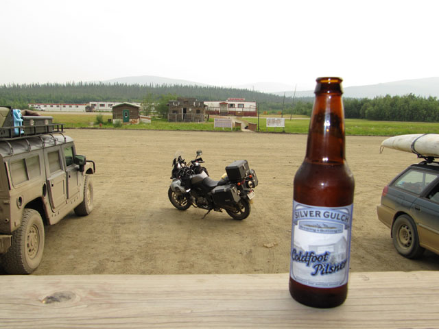 Silver Gulch Brewery's Coldfoot Pilsner, at America's most northern bar, Coldfoot Camp, Alaska