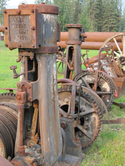 Some rusting machinery in the old mining town of Wiseman