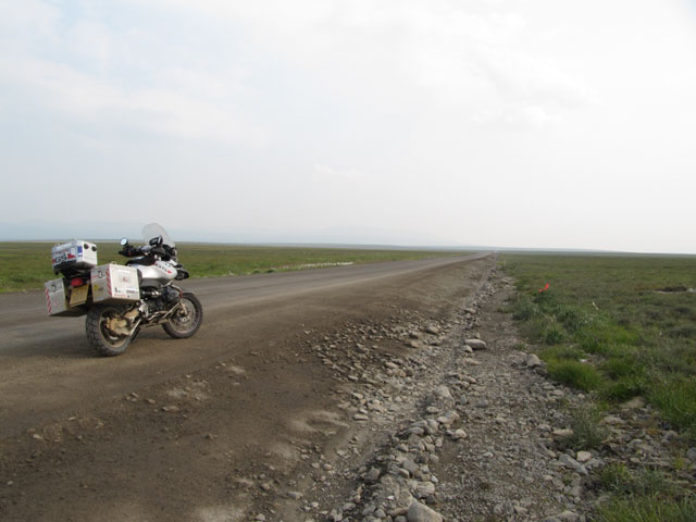 My bike, the Dalton Highway and b*gger all else...