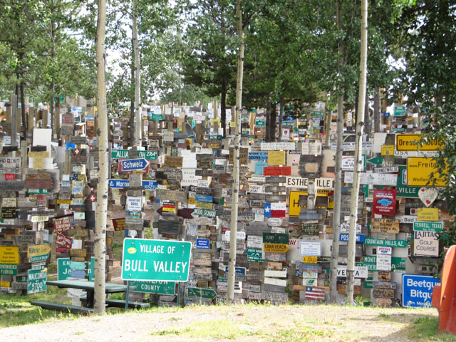 A small part of Signpost Forest, Watson Lake, Yukon