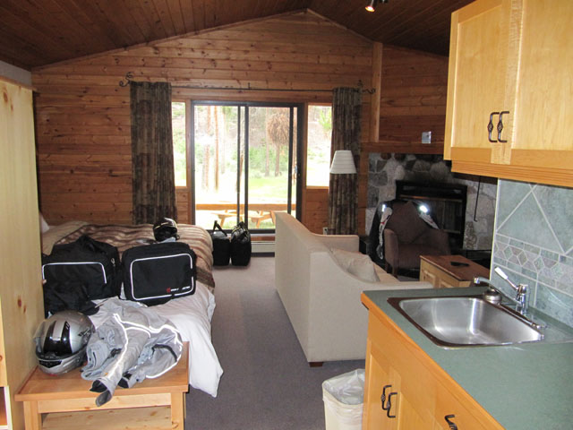 Inside our lodge at Bear Hill, Jasper