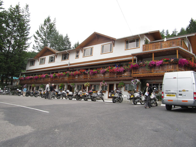 The hotel in Radium Hot Springs...