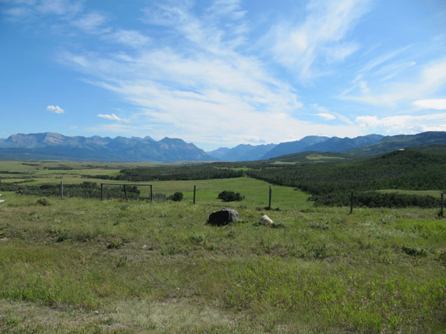 Looking over to Waterton National Park