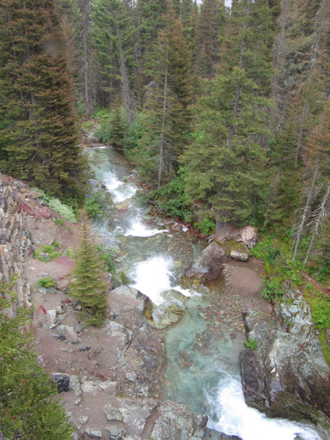 Multi-coloured waterfall, Glacier National Park