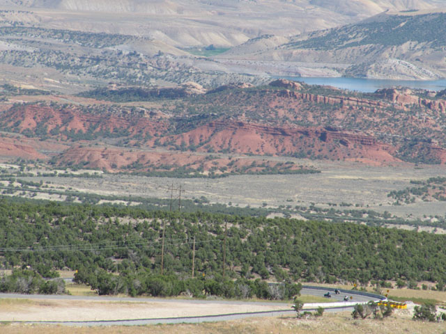 Looking over the land of the dinosaurs from the road of 10 hairpins...