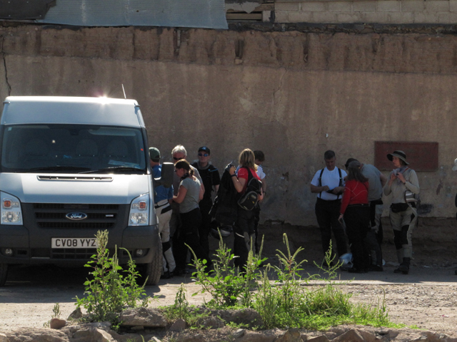 The gringos seek out some shade...