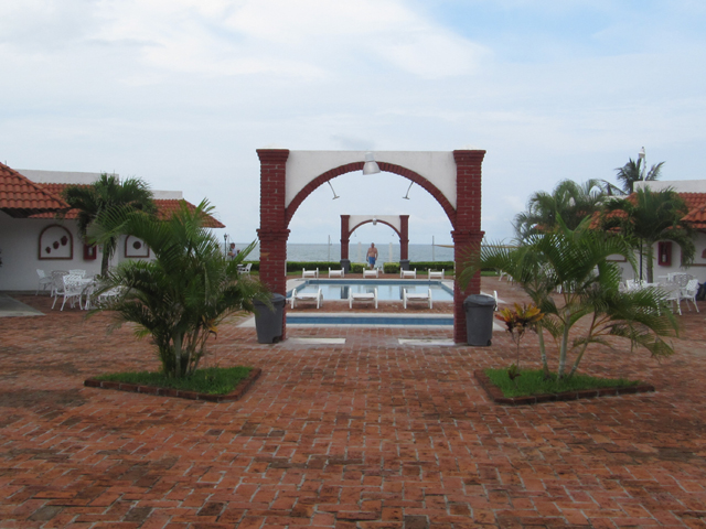 The hotel on the Caribbean coast...