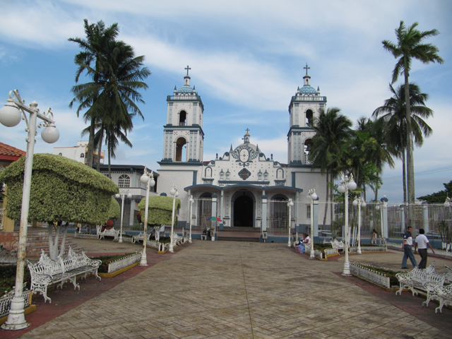 The church in the square, Catemaco, Mexico...