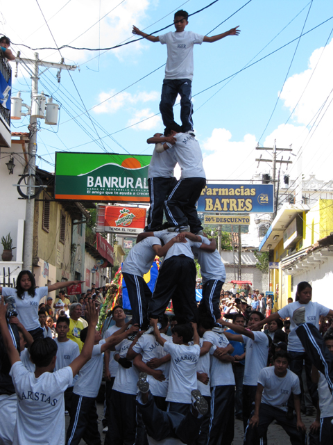 Acrobatic young men...