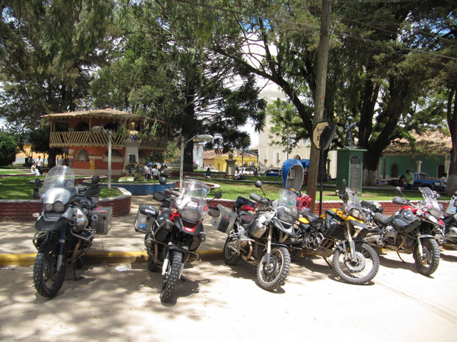 Just a few of the bikes in the plaza at La Esperanza... Just a few of the bikes in the plaza at La Esperanza...
