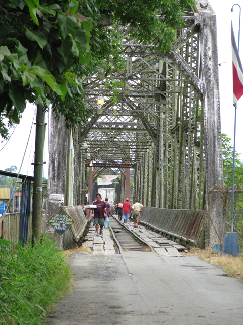 The banana bridge at the border between Costa Rica and Panama...