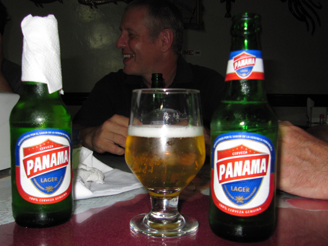 First beer in Panama...