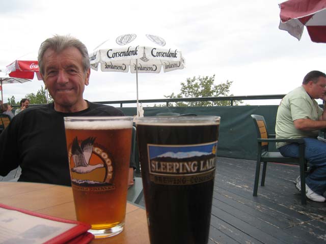 On the terrace of the Snow Goose, Anchorage, Alaska