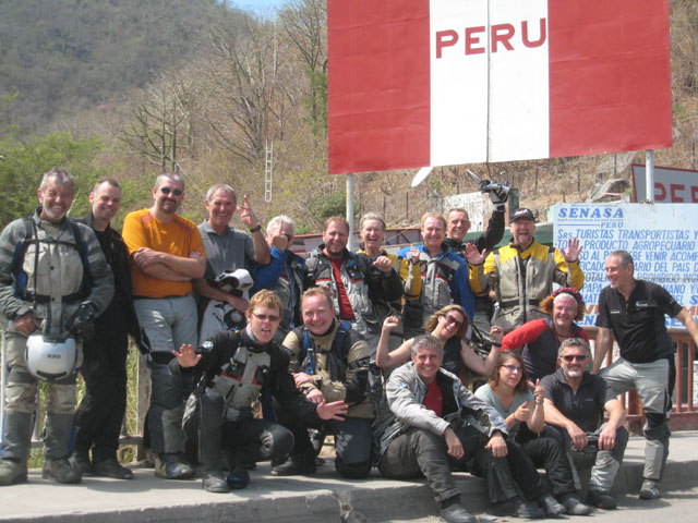 The group at the Peru border...