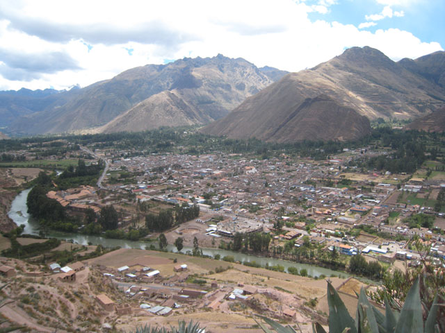 Looking down over Urubamba...