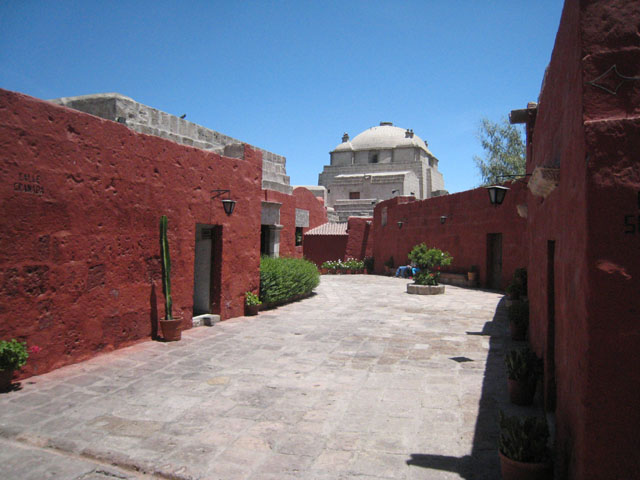 Looking towards the church...