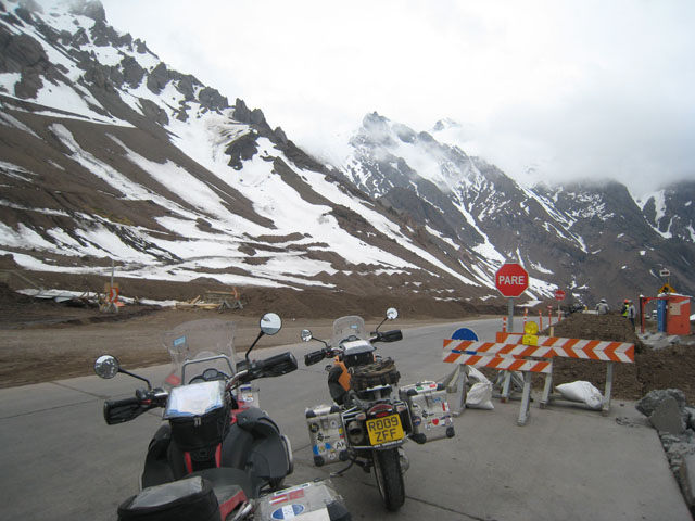 On the way to the border high in the Andes...