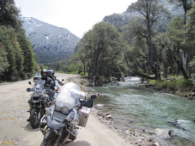 Stopping for a picture beside the river...