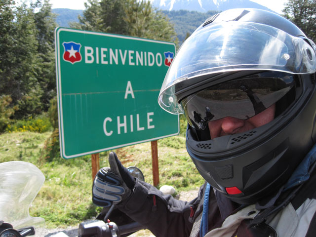Self portrait at the Chilean border...