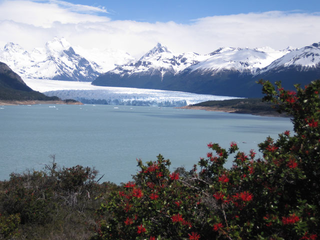 The Porito Moreno Glacier from several miles away...